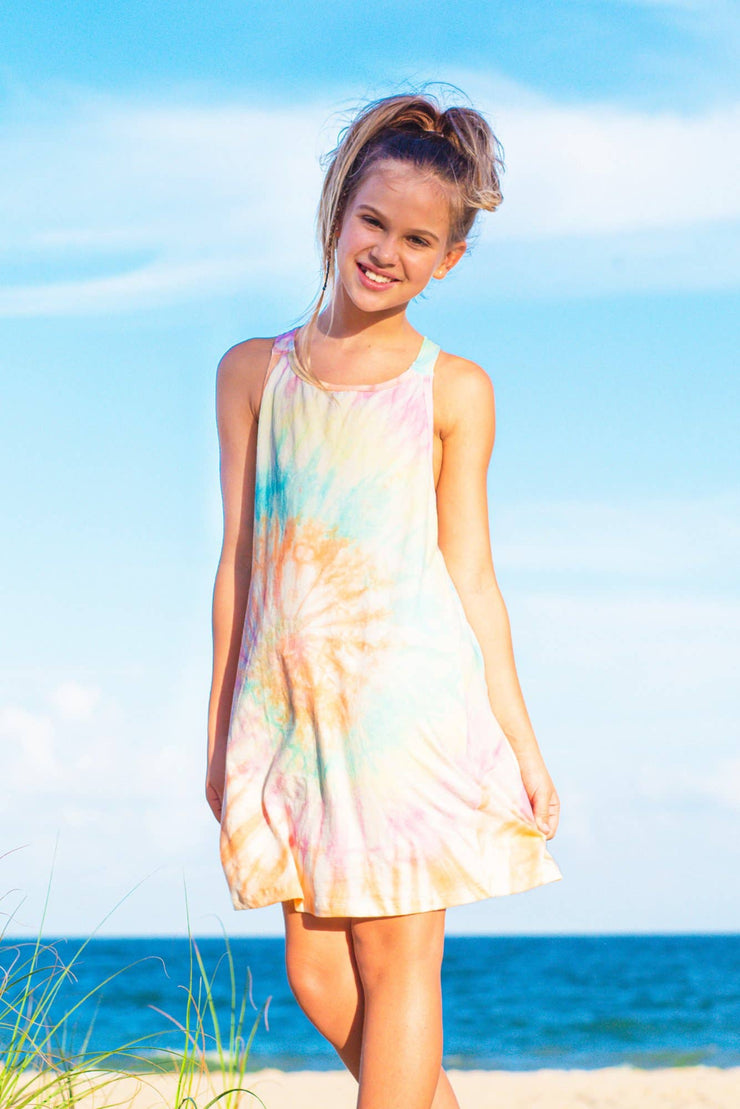 Nikita - Tie Dye Rainbow Swim Cover Up Dress